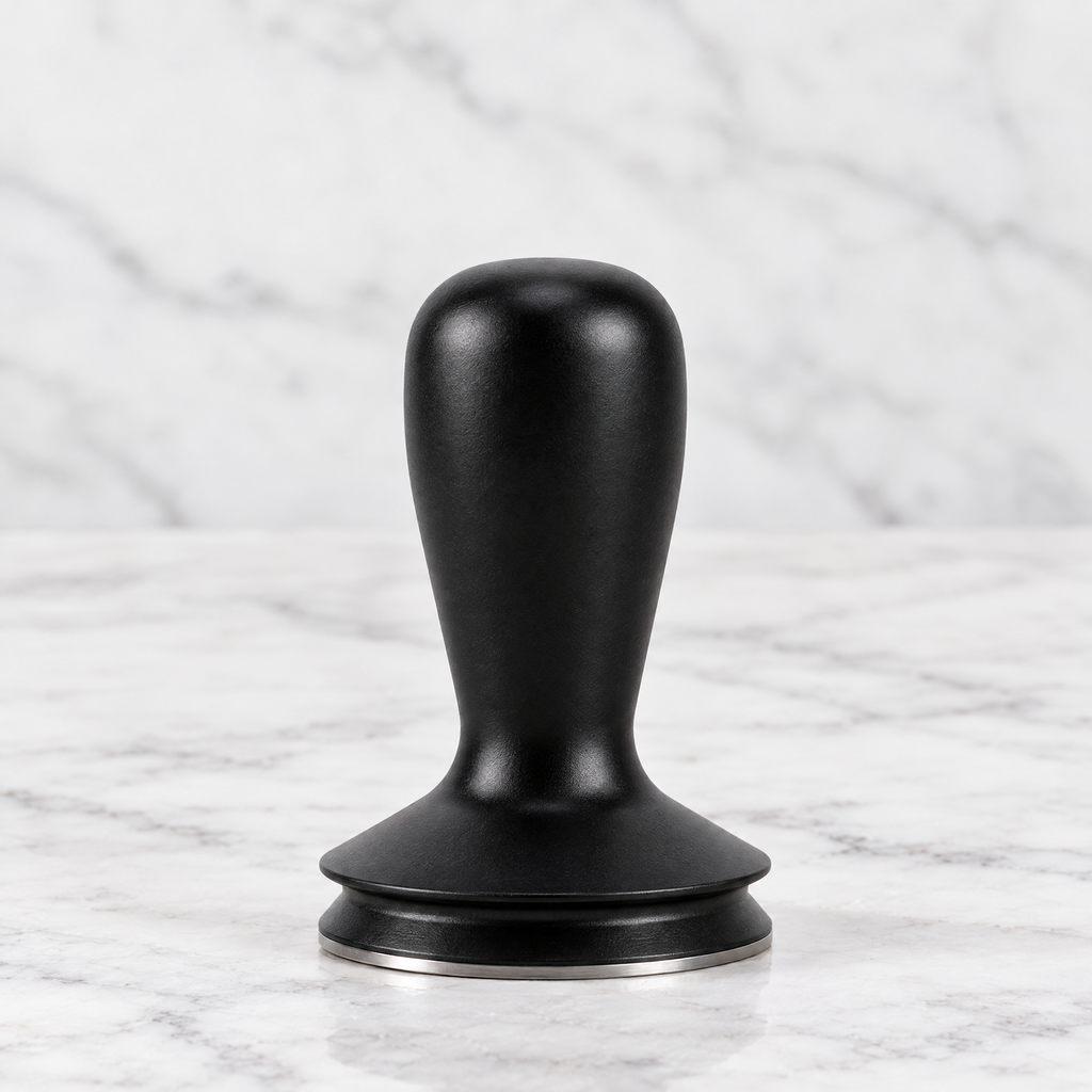 Matte black 58mm stainless steel espresso coffee tamper