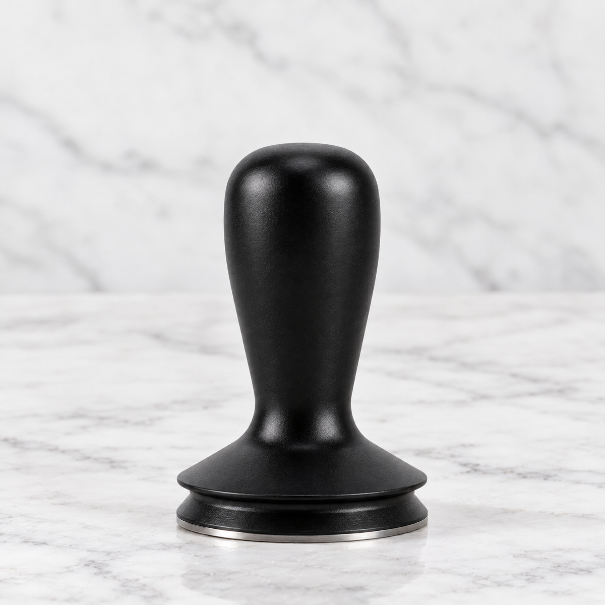 Matte black 58mm stainless steel espresso coffee tamper